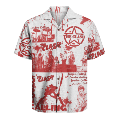 Calling London Short Sleeve Shirt (Red in White)