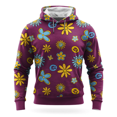 3 Feet High And Rising - Purple Fleece Hoodie