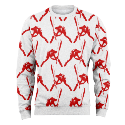 Calling from London (Red in White) Fleece Sweatshirt