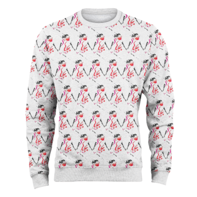 The Lady In Red Fleece Sweatshirt